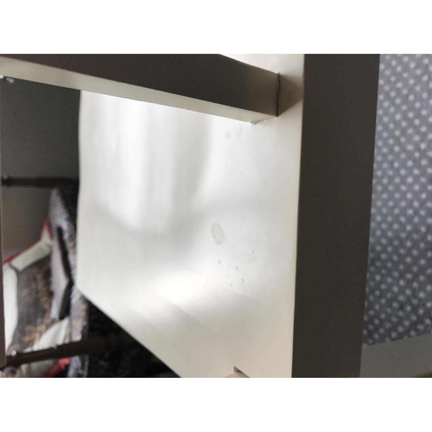 West Elm White Painted Modern Chinoiserie Style Wood Dining Chairs - image-4