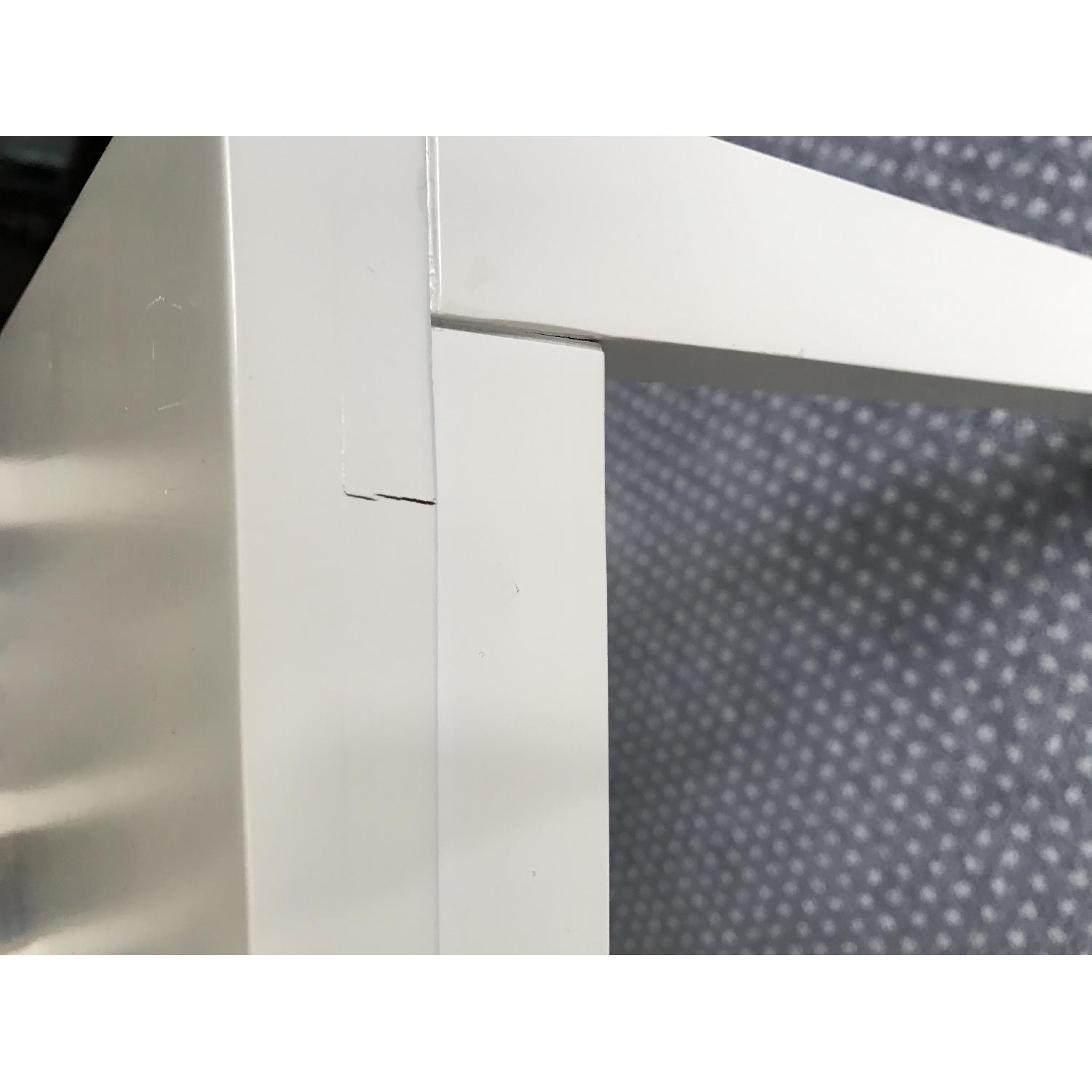 West Elm White Painted Modern Chinoiserie Style Wood Dining Chairs - image-7