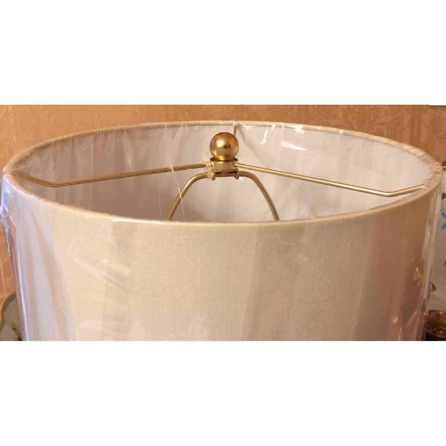 Kate Spade Cream Glass Cylinder Table Lamp w/ Cream Shade - image-3