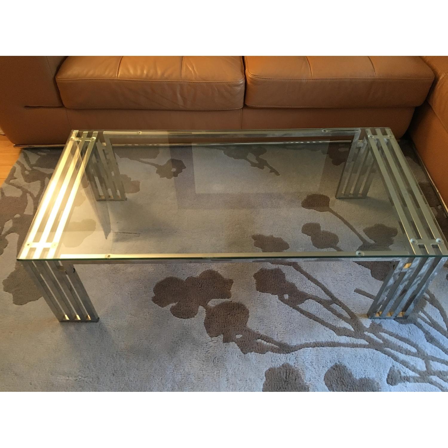 Pangea Home Glass & Metal Coffee Table - image-1