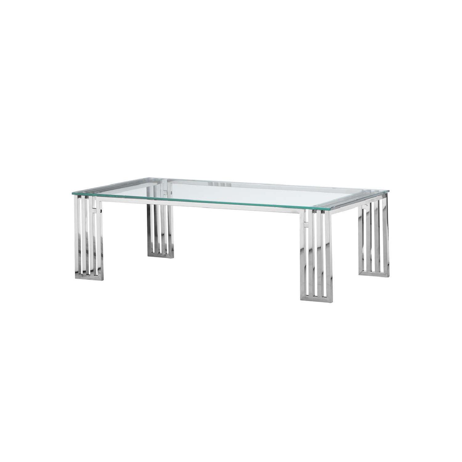 Pangea Home Glass & Metal Coffee Table - image-2