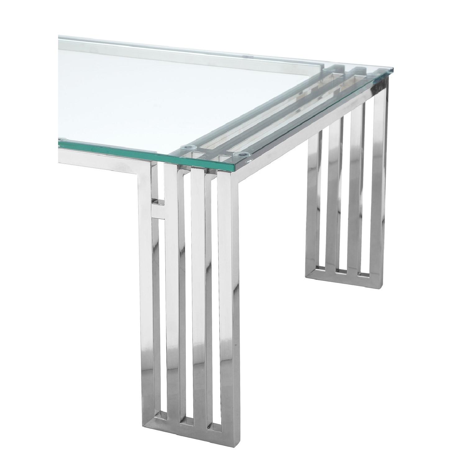 Pangea Home Glass & Metal Coffee Table - image-4
