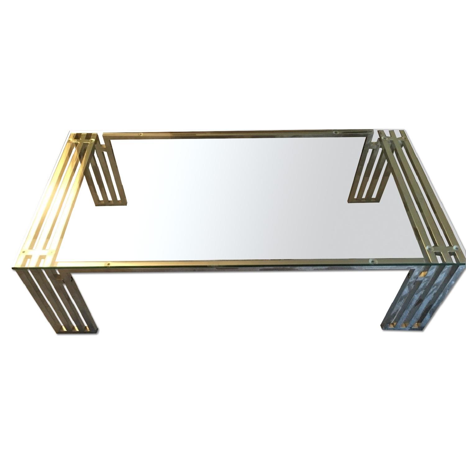 Pangea Home Glass & Metal Coffee Table - image-0