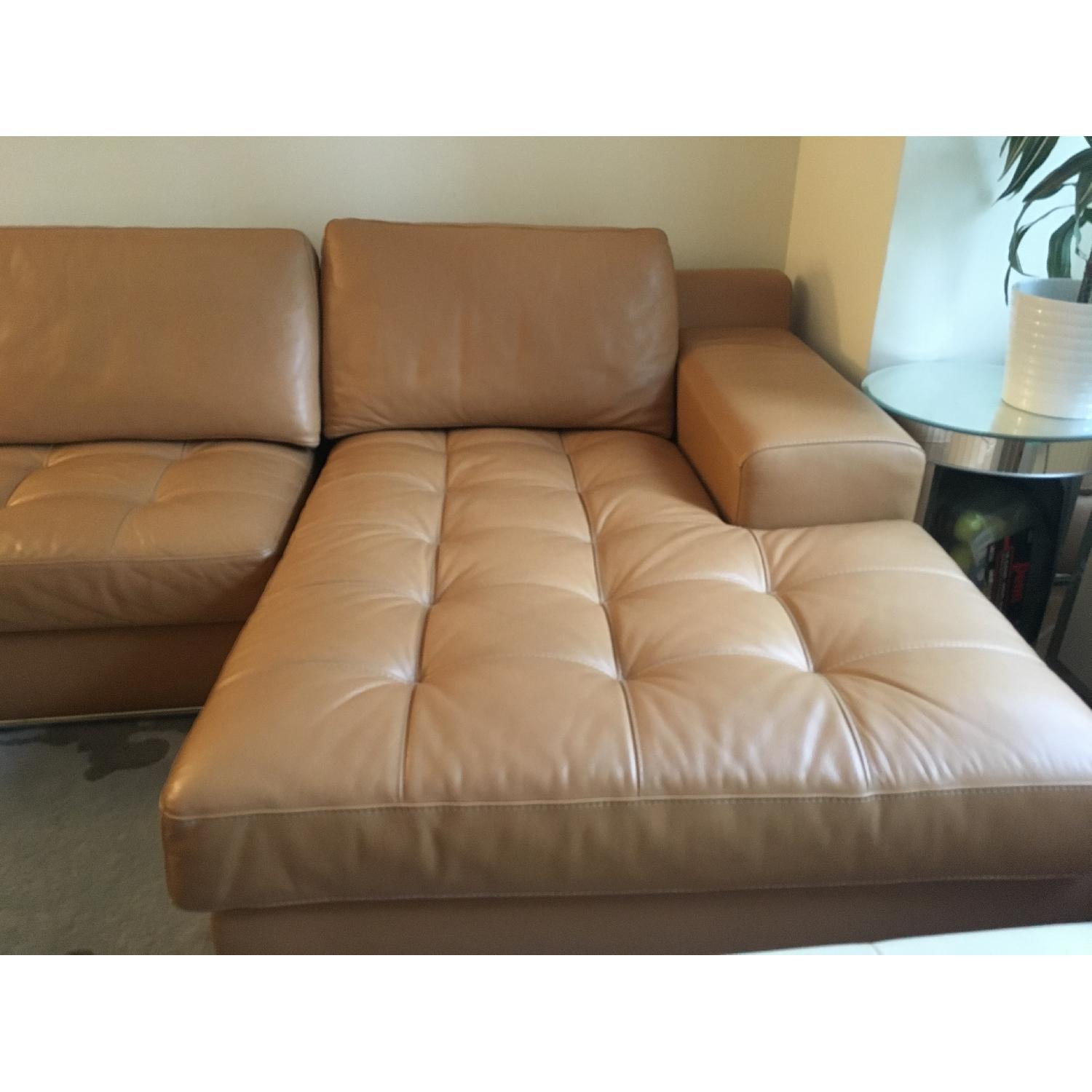 Rapport International Furniture Full-Grain Leather Sectional Sofa - image-4