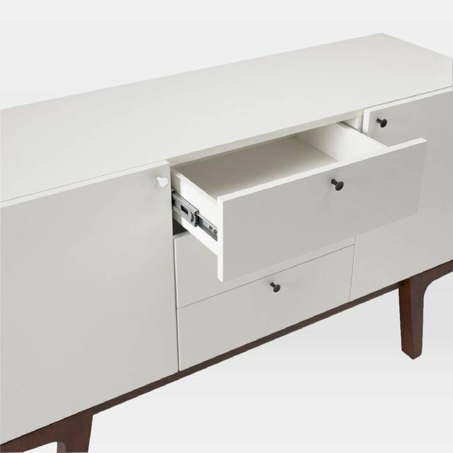West Elm Modern Buffet/Media Console in Pecan/White - image-5