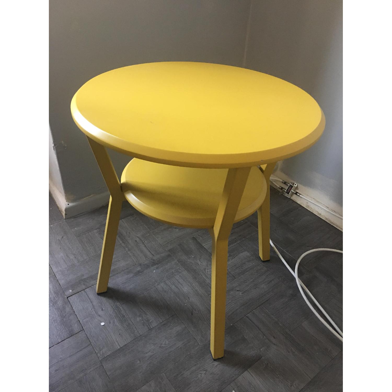 CB2 Yellow Side Table - image-1