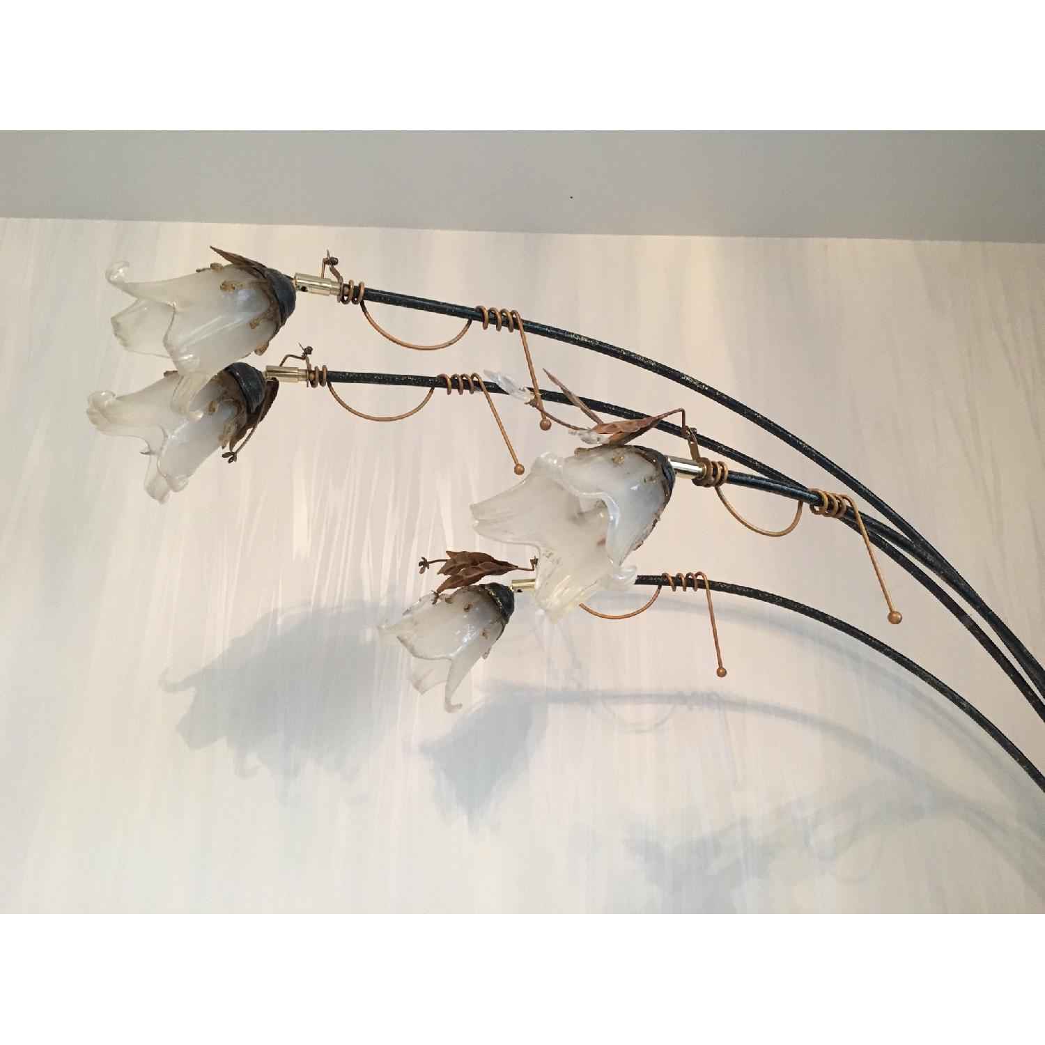 Floral Design Floor Lamp w/ 4 Lanterns - image-3