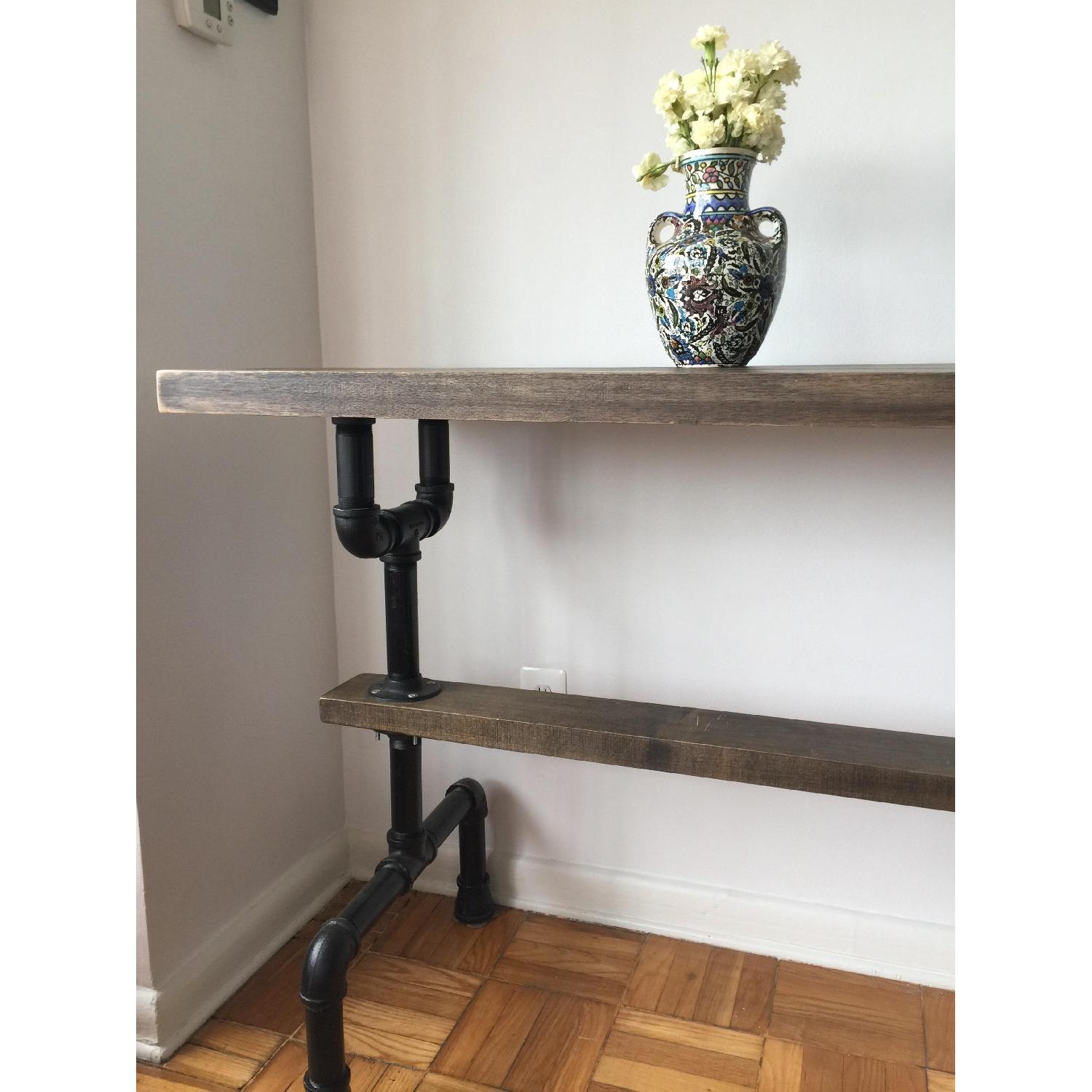 Reclaimed Industrial Style Wood Dining Table/Bar - image-1