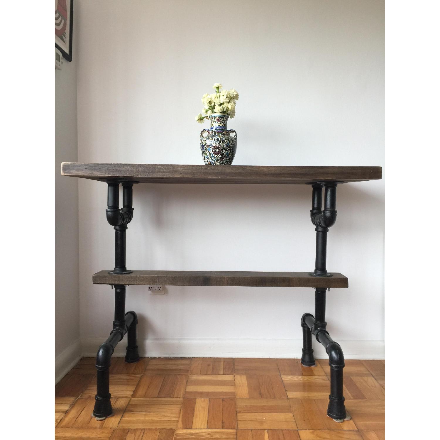 Reclaimed Industrial Style Wood Dining Table/Bar - image-2