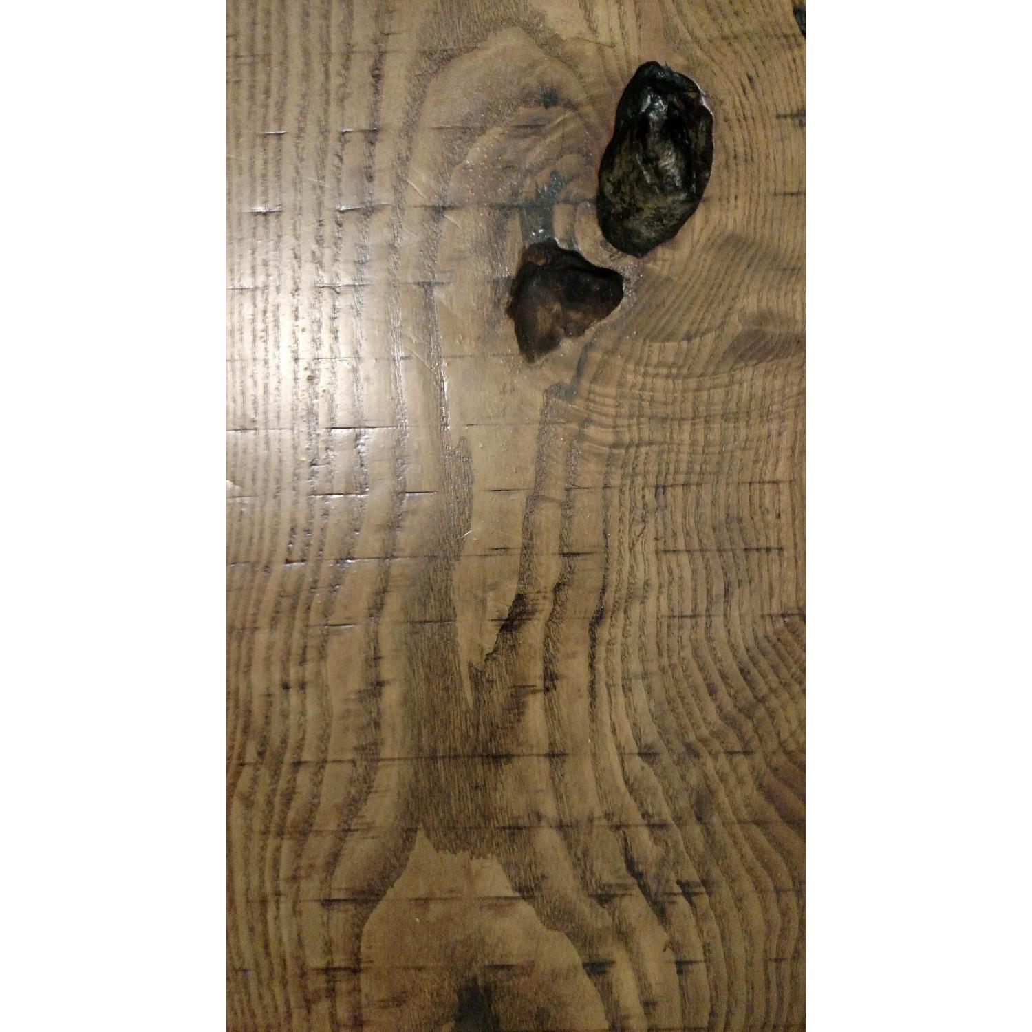 Oak Slab & Cast Iron Pipe Table - image-3
