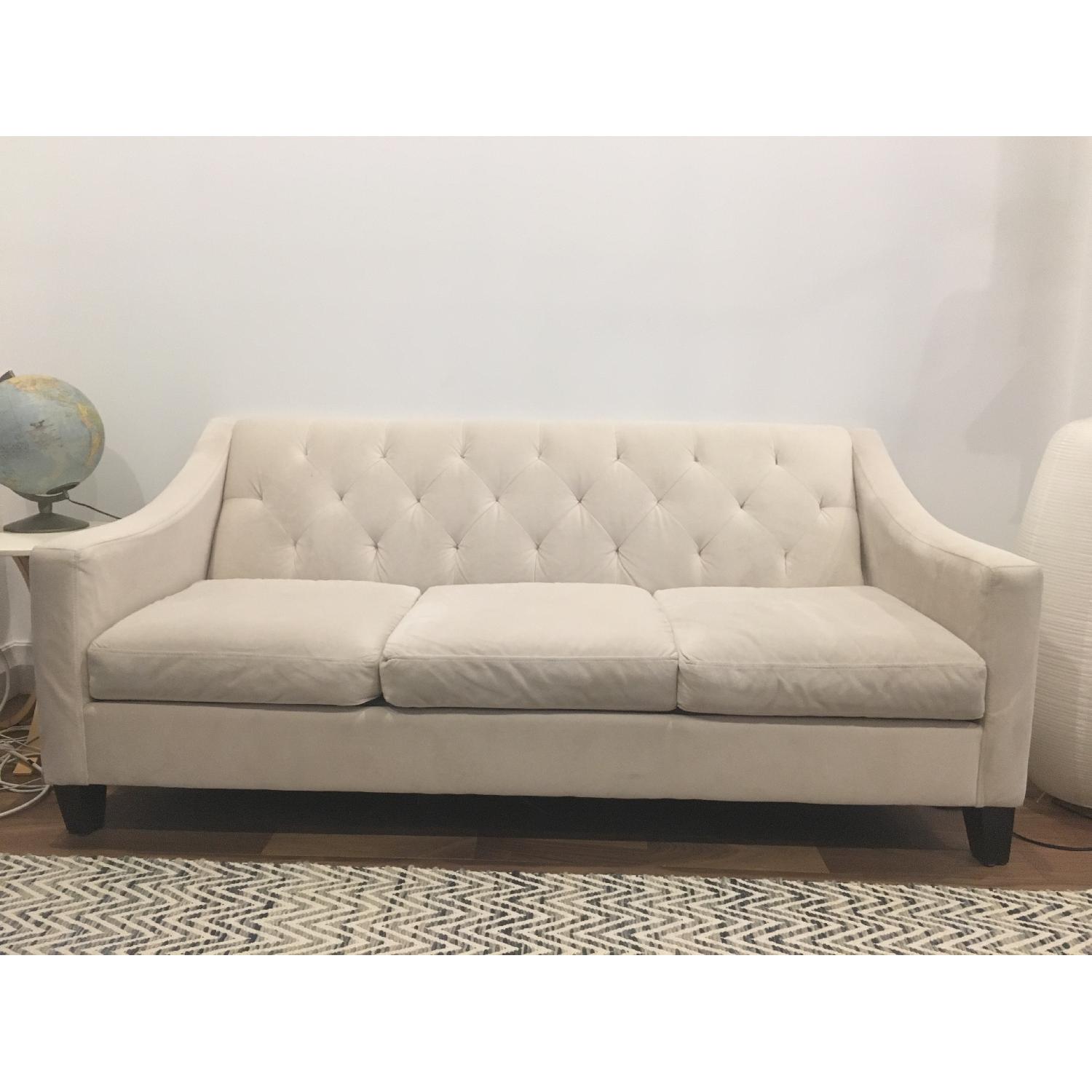 Macy's Chloe Velvet Tufted Sofa - image-1