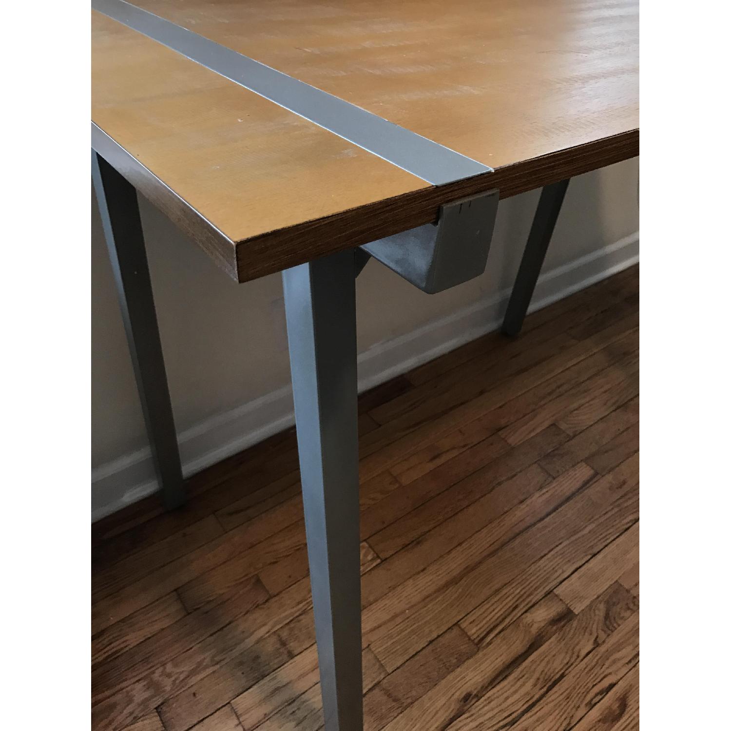 Industrial Wood & Metal Drafting Table - image-2