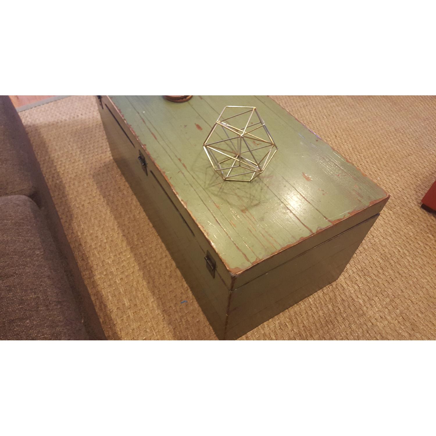 Pottery Barn Distressed Trunk - image-2