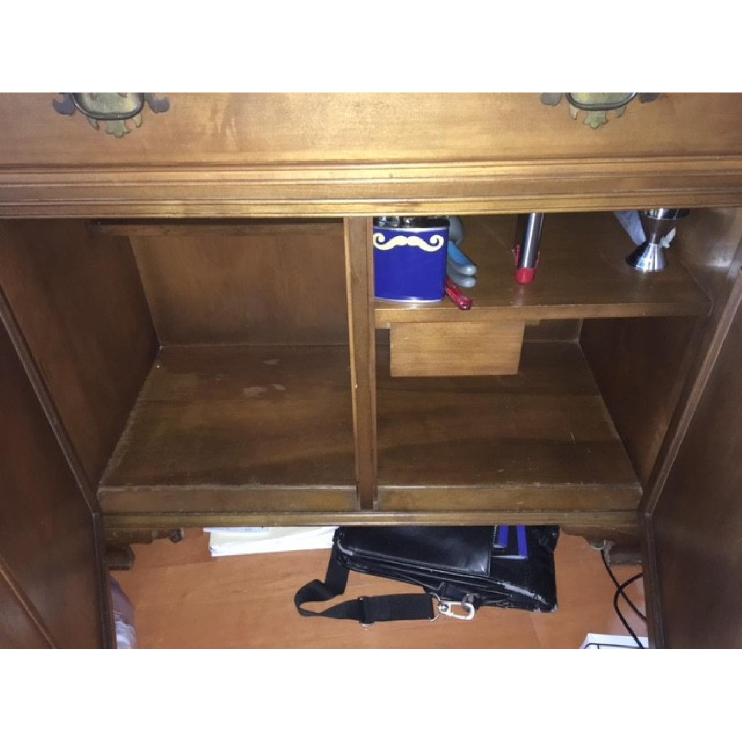 Antique Wood Liquor Cabinet - image-3