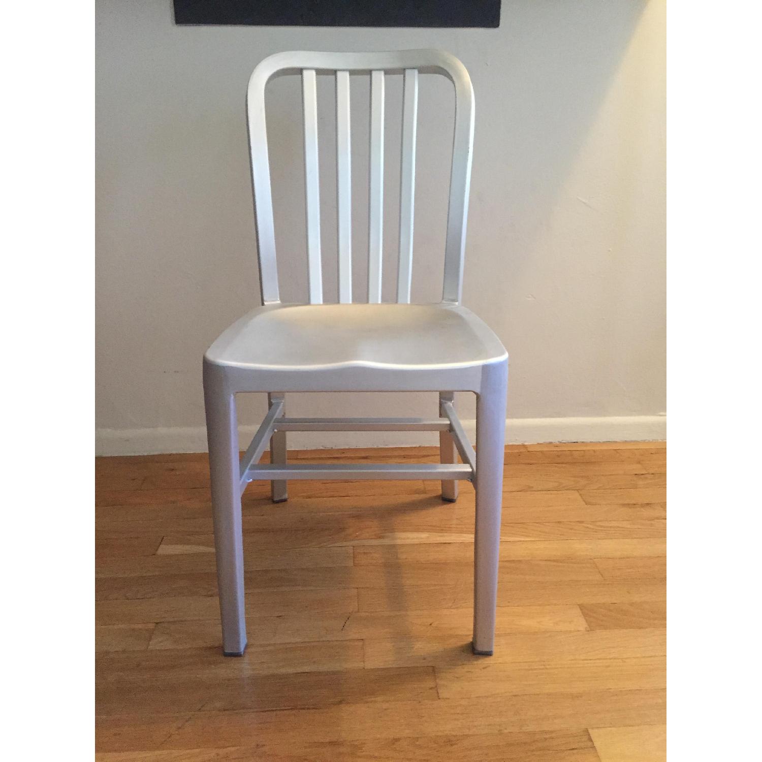 Crate & Barrel Aluminum Dining Chairs - image-3