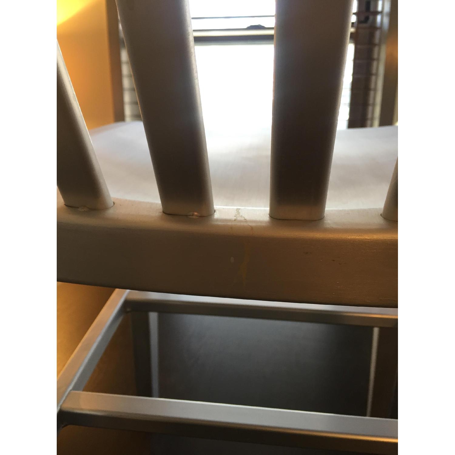 Crate & Barrel Aluminum Dining Chairs - image-9