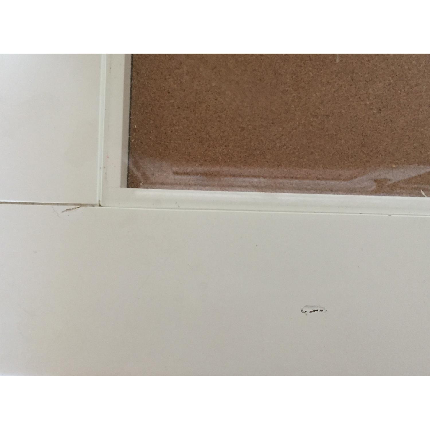 Pottery Barn Teen White/Cork Desk & Hutch w/ Smart Drawer - image-8