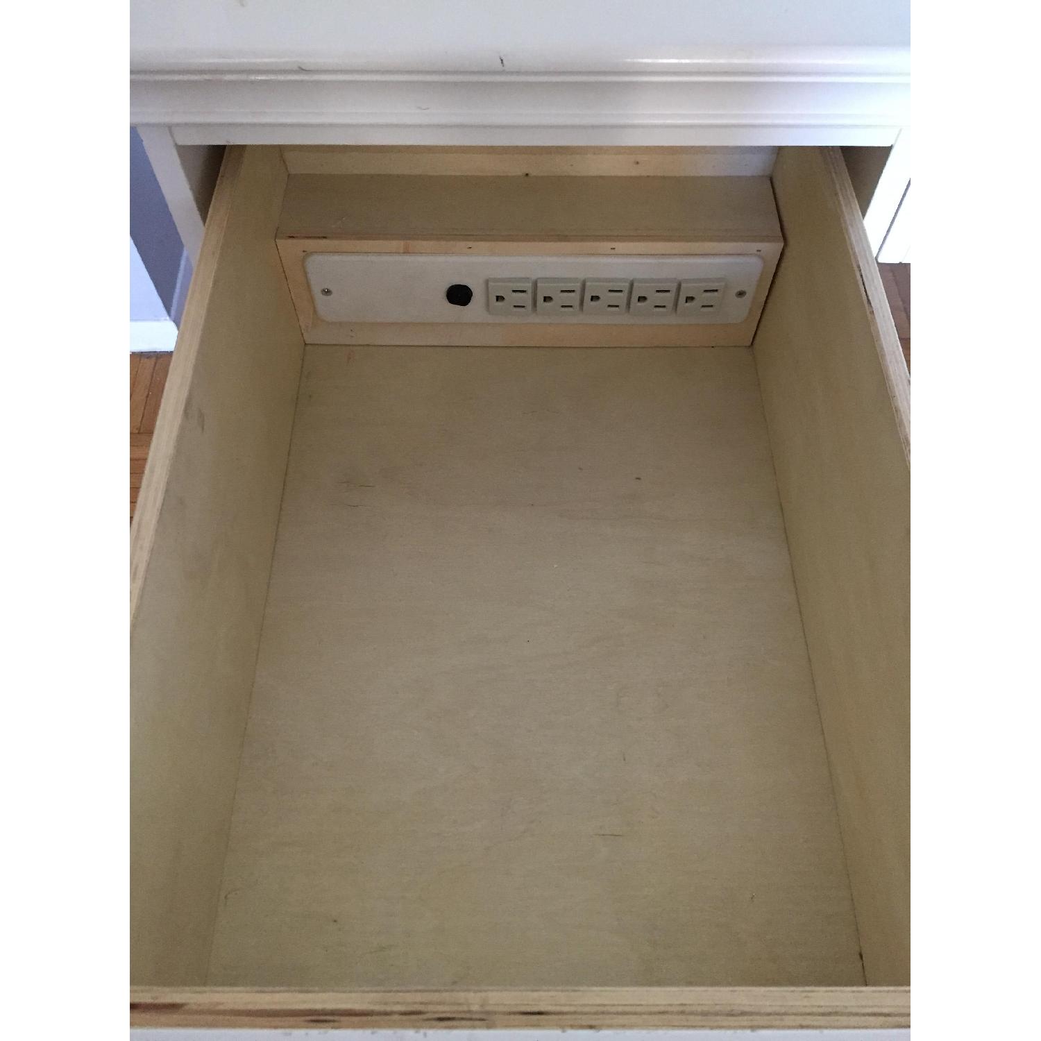 Pottery Barn Teen White/Cork Desk & Hutch w/ Smart Drawer - image-10