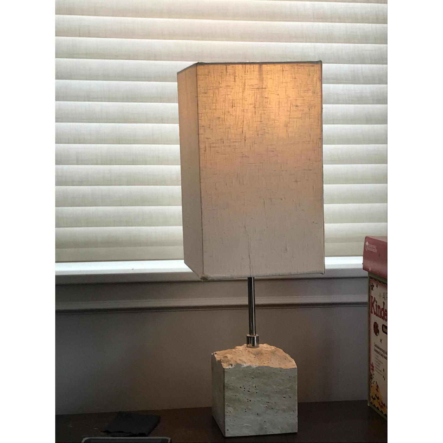 West Elm Stone Base Table Lamp - image-1