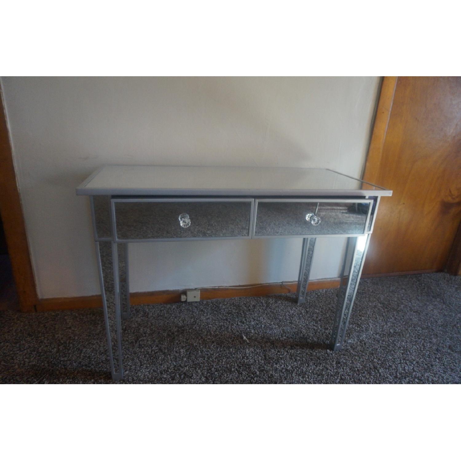 Southern Enterprises Mirrored 2-Drawer Console Table - image-1