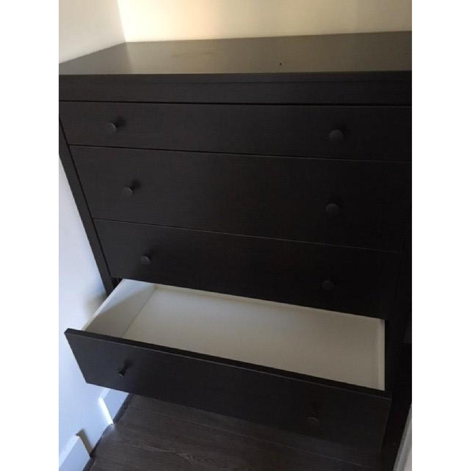 Ikea Koppang 5 Drawer Dresser in Brown/Black - AptDeco