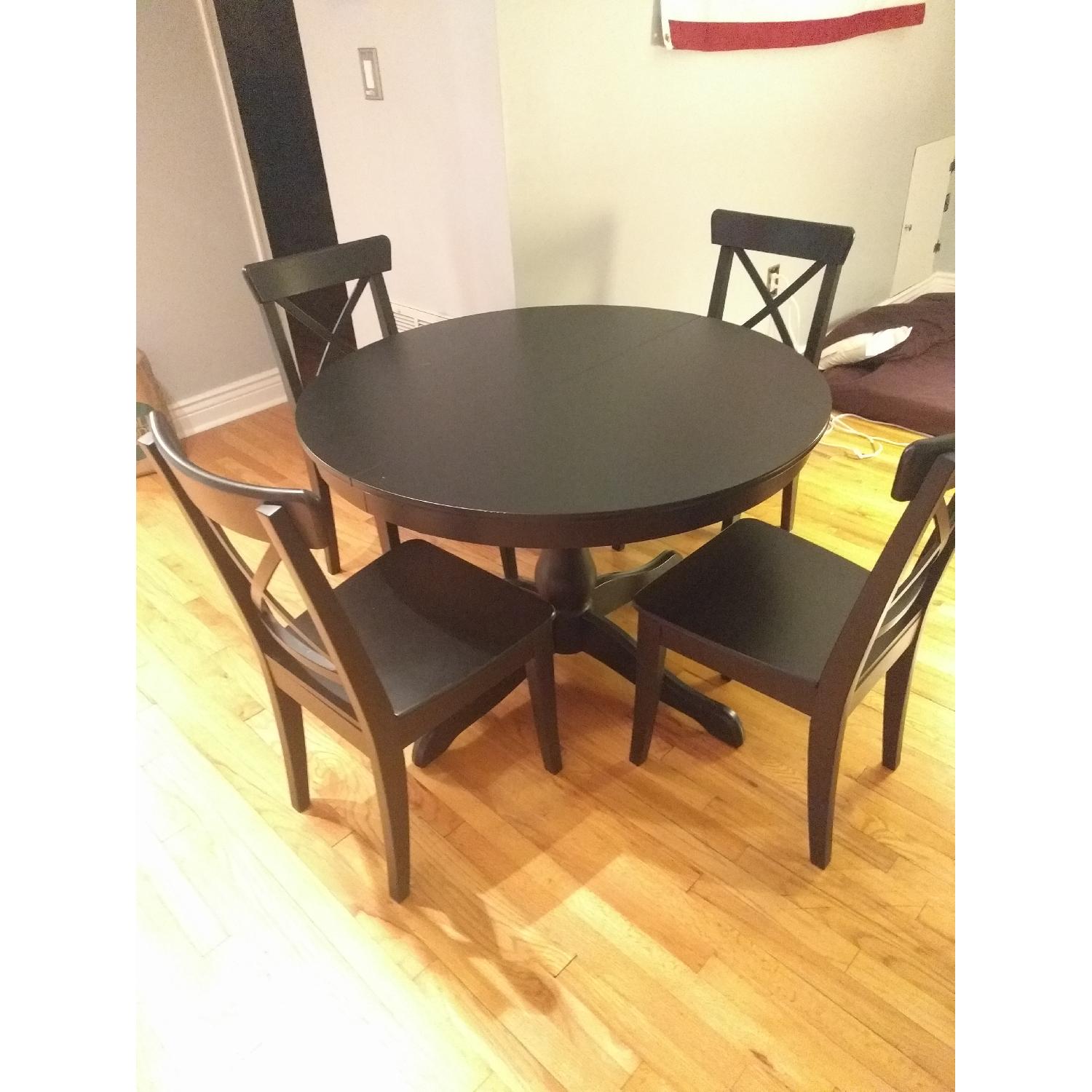 Ikea Expandable Dining Table w/ 4 Chairs - image-4