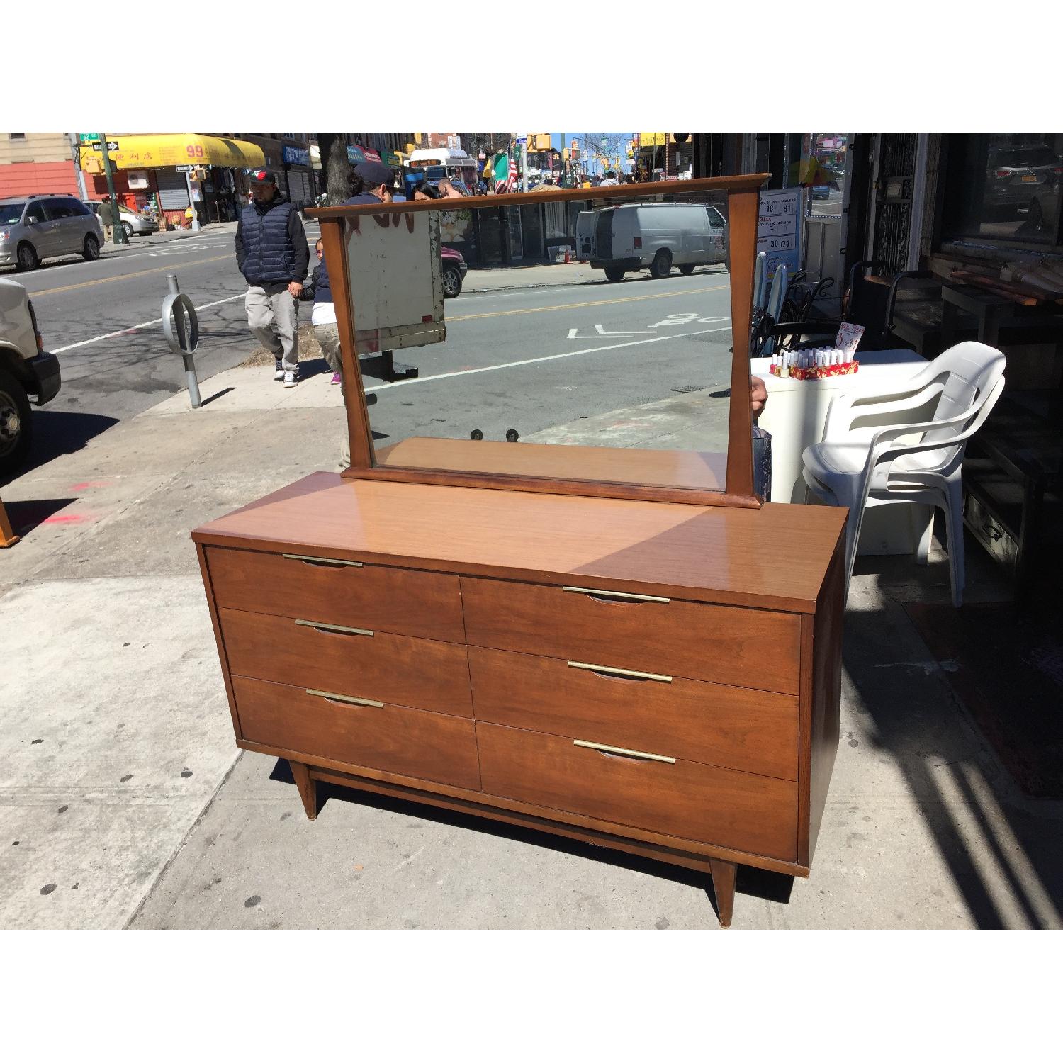 1950s Mid Century Scandia Furniture Danish Dresser w/ Mirror - image-1
