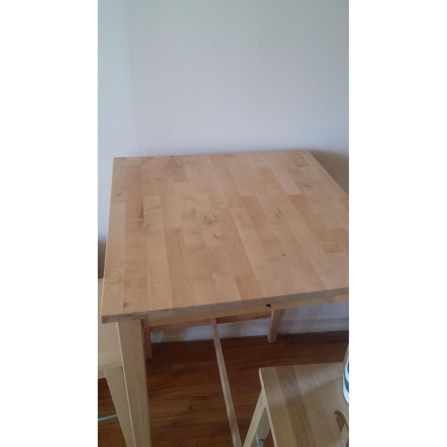 Ikea Bar Table w/ 2 Bar Stools - image-3