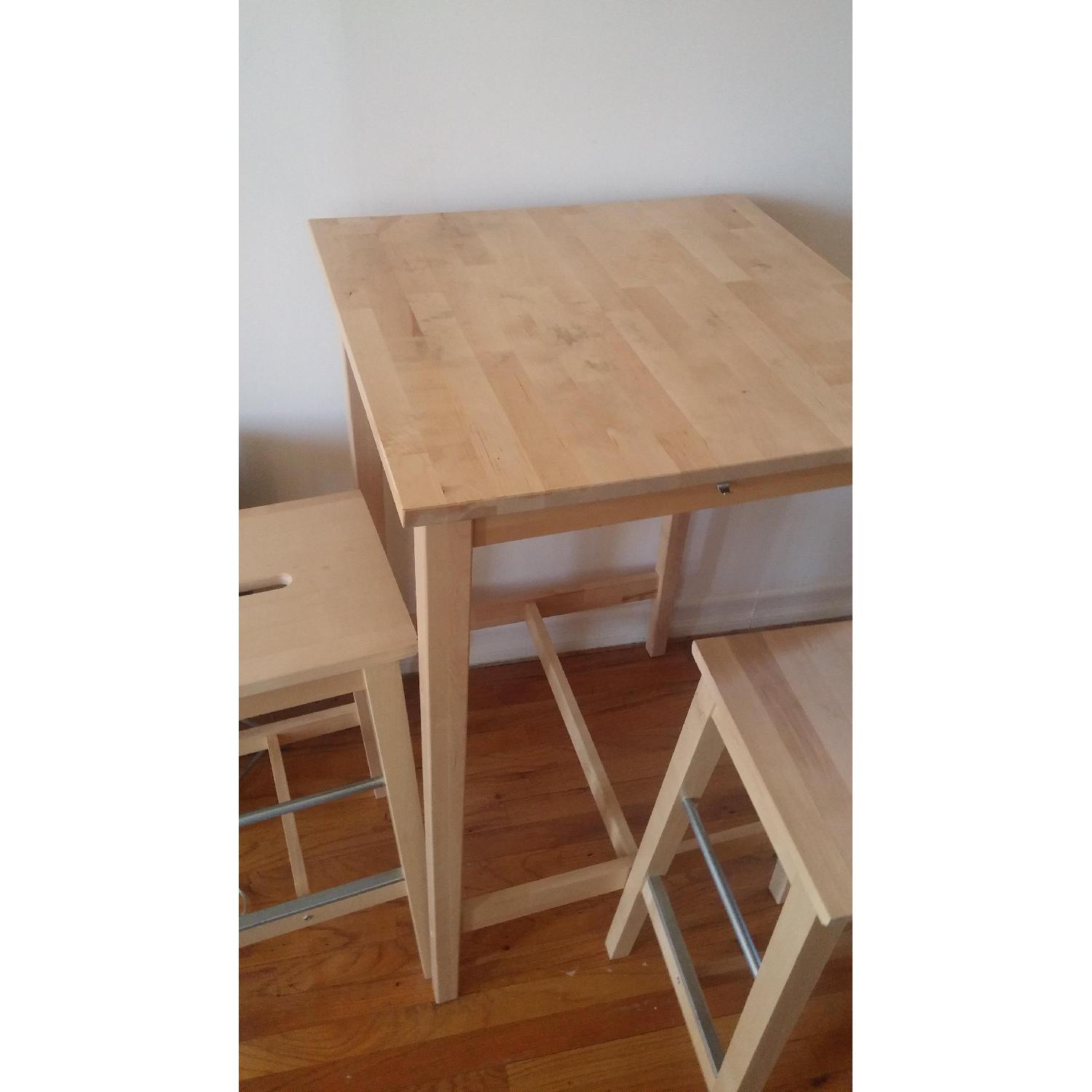 Ikea Bar Table w/ 2 Bar Stools - image-4