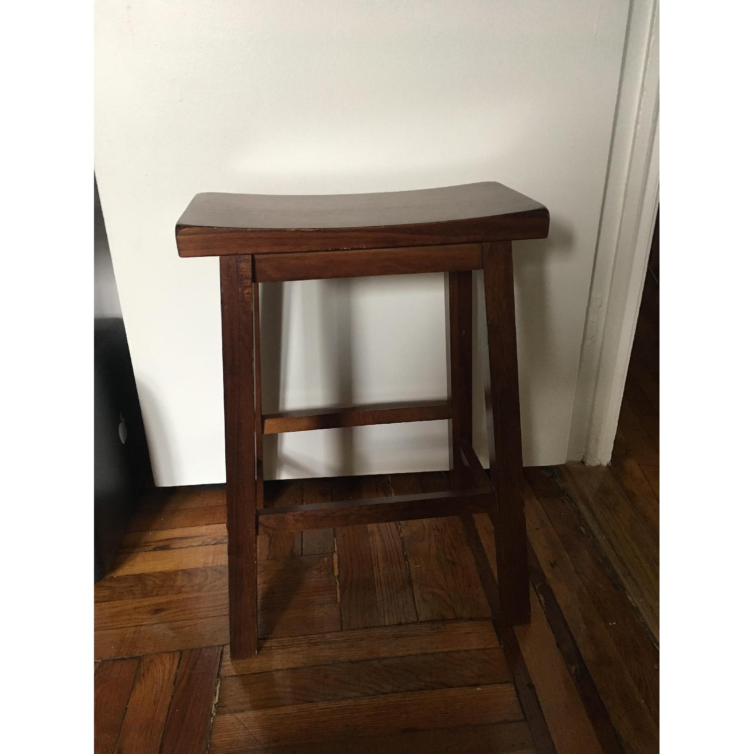 Counter Height Table w/ Storage/Wine Rack & 4 Stools - image-1