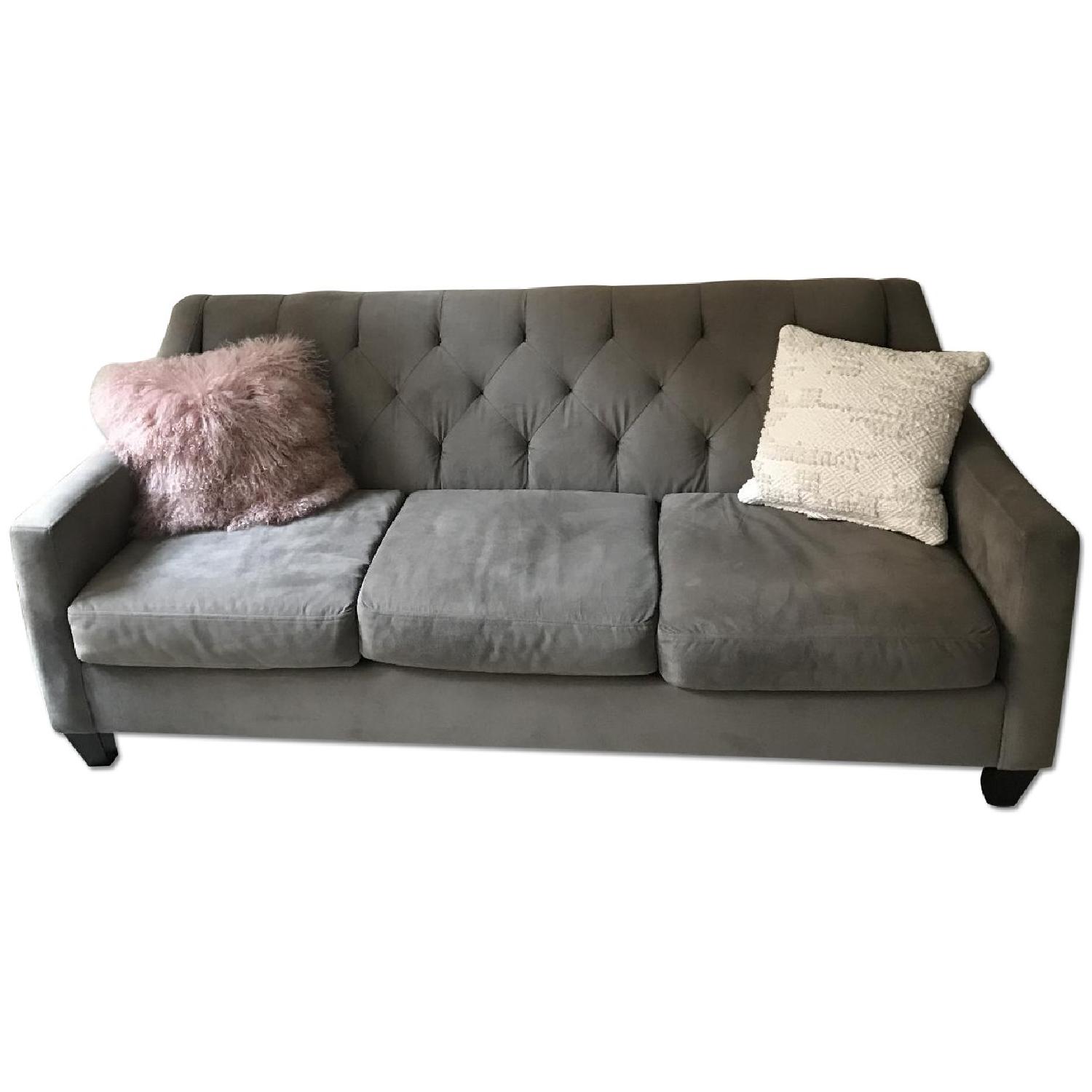 Macy's Chloe Velvet Tufted Sofa - image-0