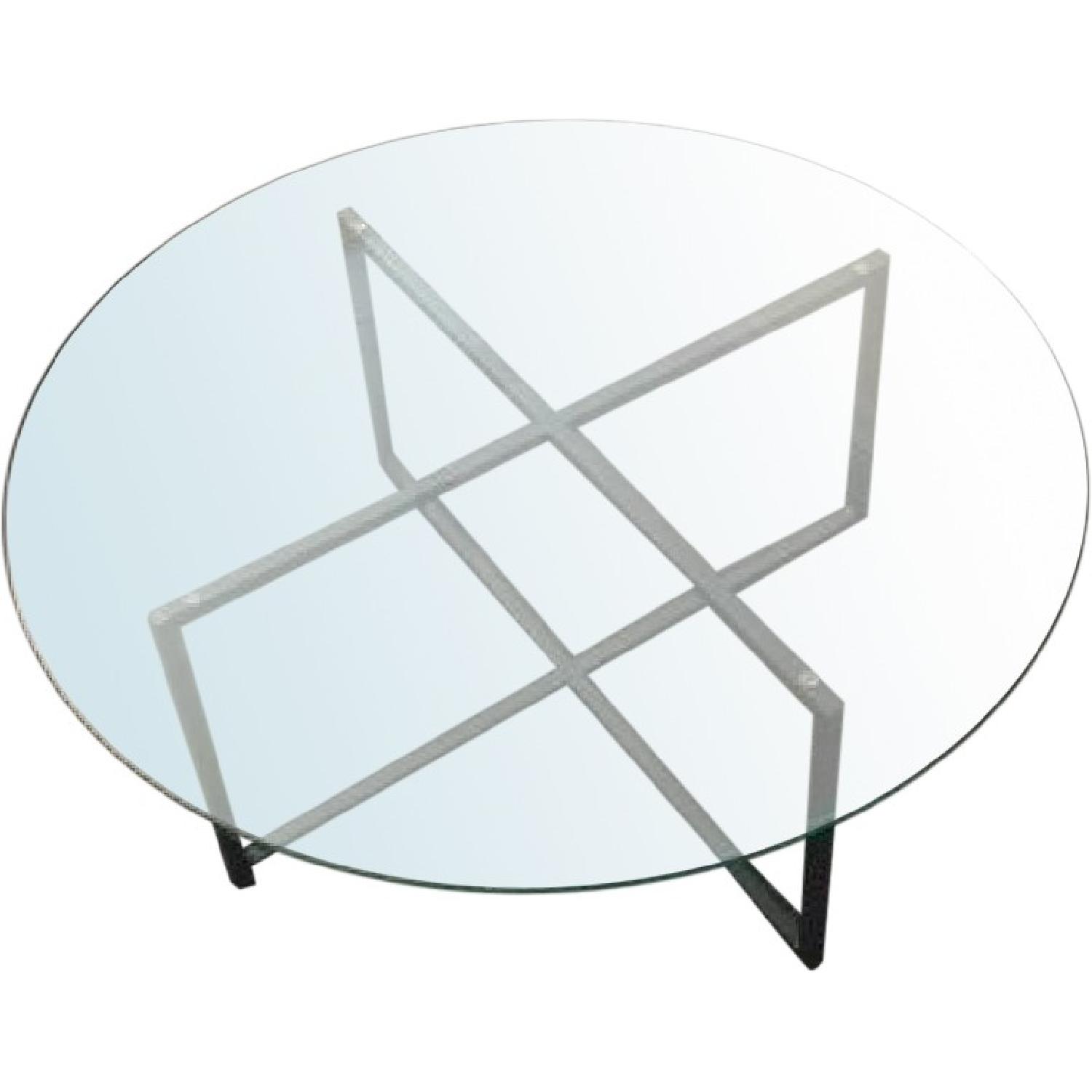 Classic Cocktail/Coffee Table in Natural Steel - image-0