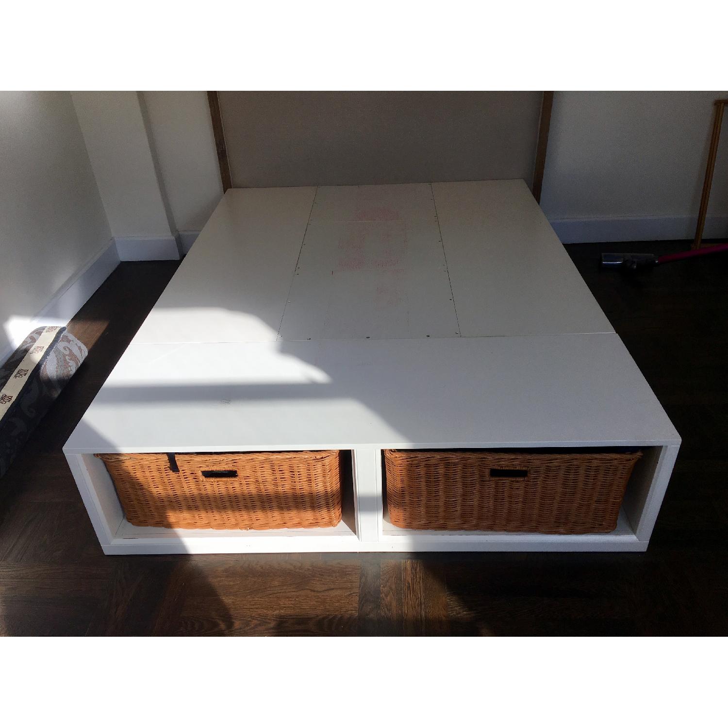 Pottery Barn Queen-Size Storage Platform Bed Frame - image-2