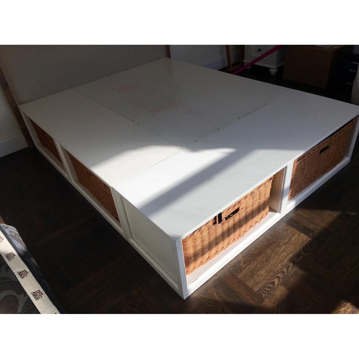 Pottery Barn Queen-Size Storage Platform Bed Frame - image-3