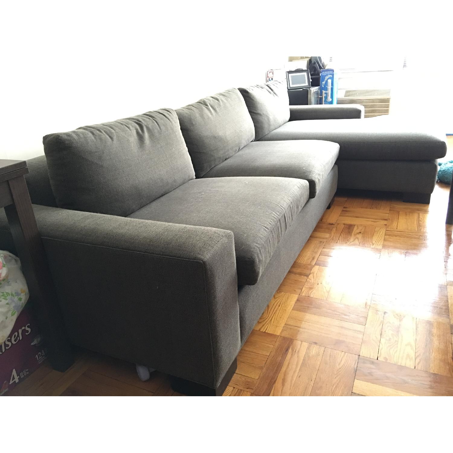Crate & Barrel Davis 2 Piece Chaise Sectional Sofa - image-3