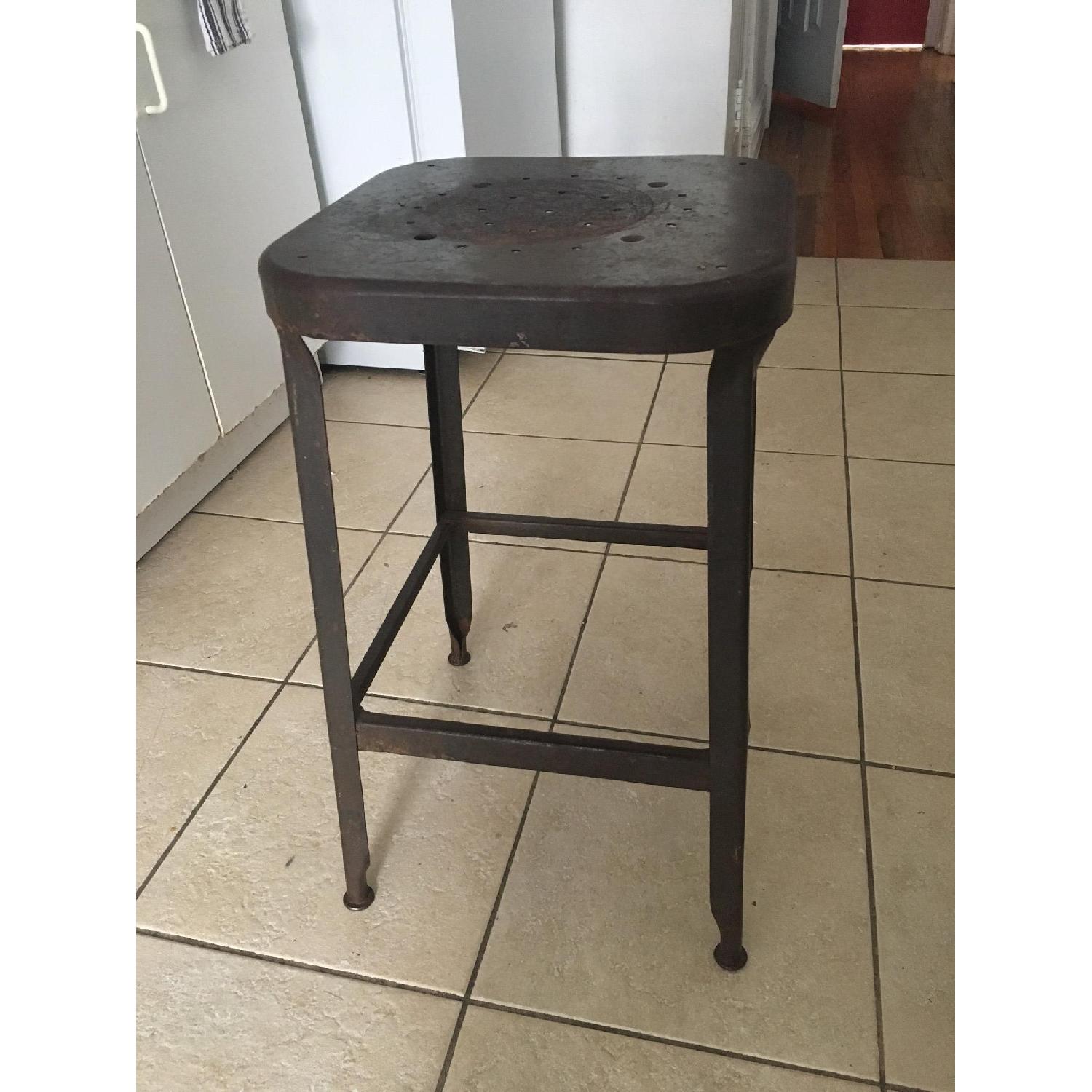 Vintage Metal Factory Stool - image-3