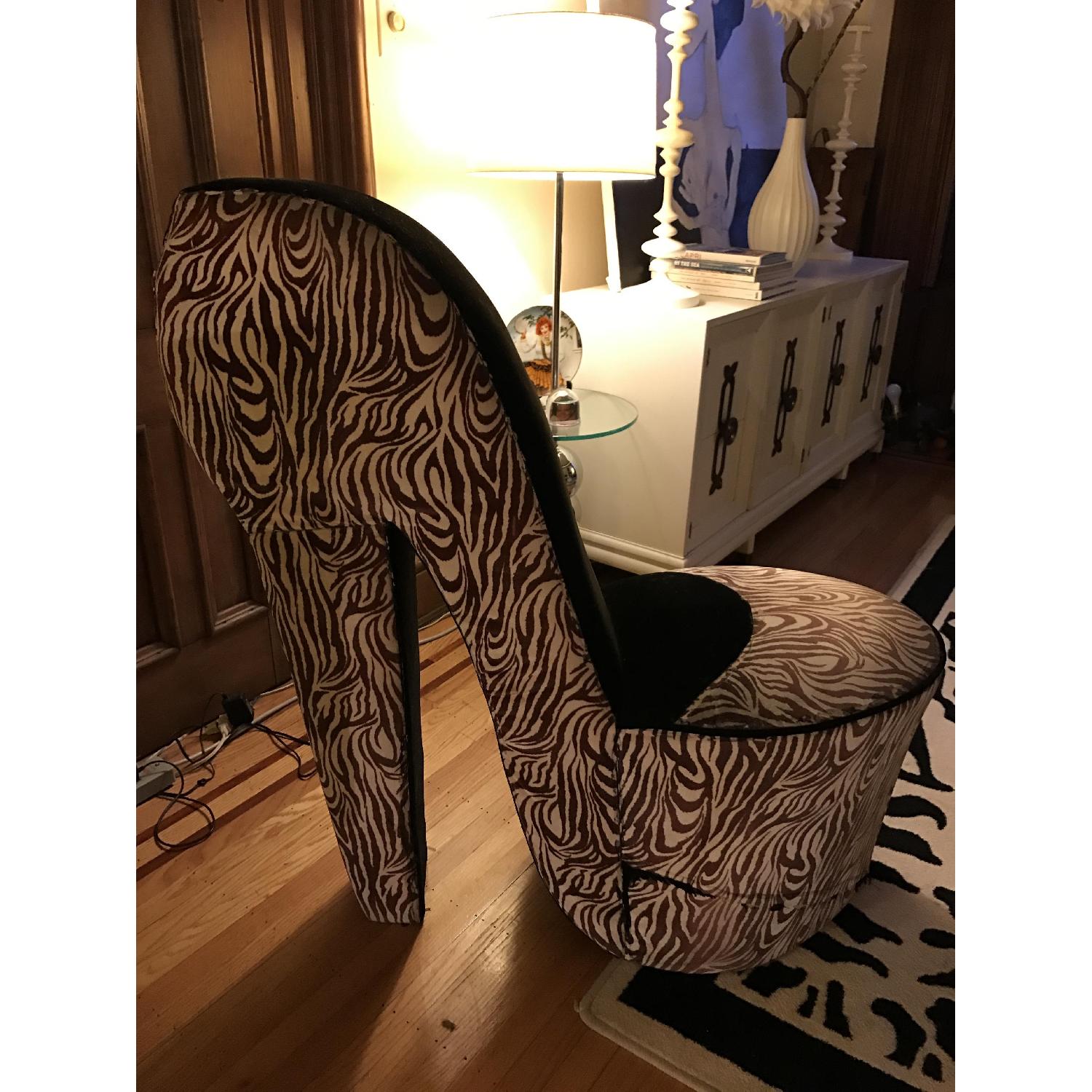 Vintage Zebra Shoe Chair AptDeco