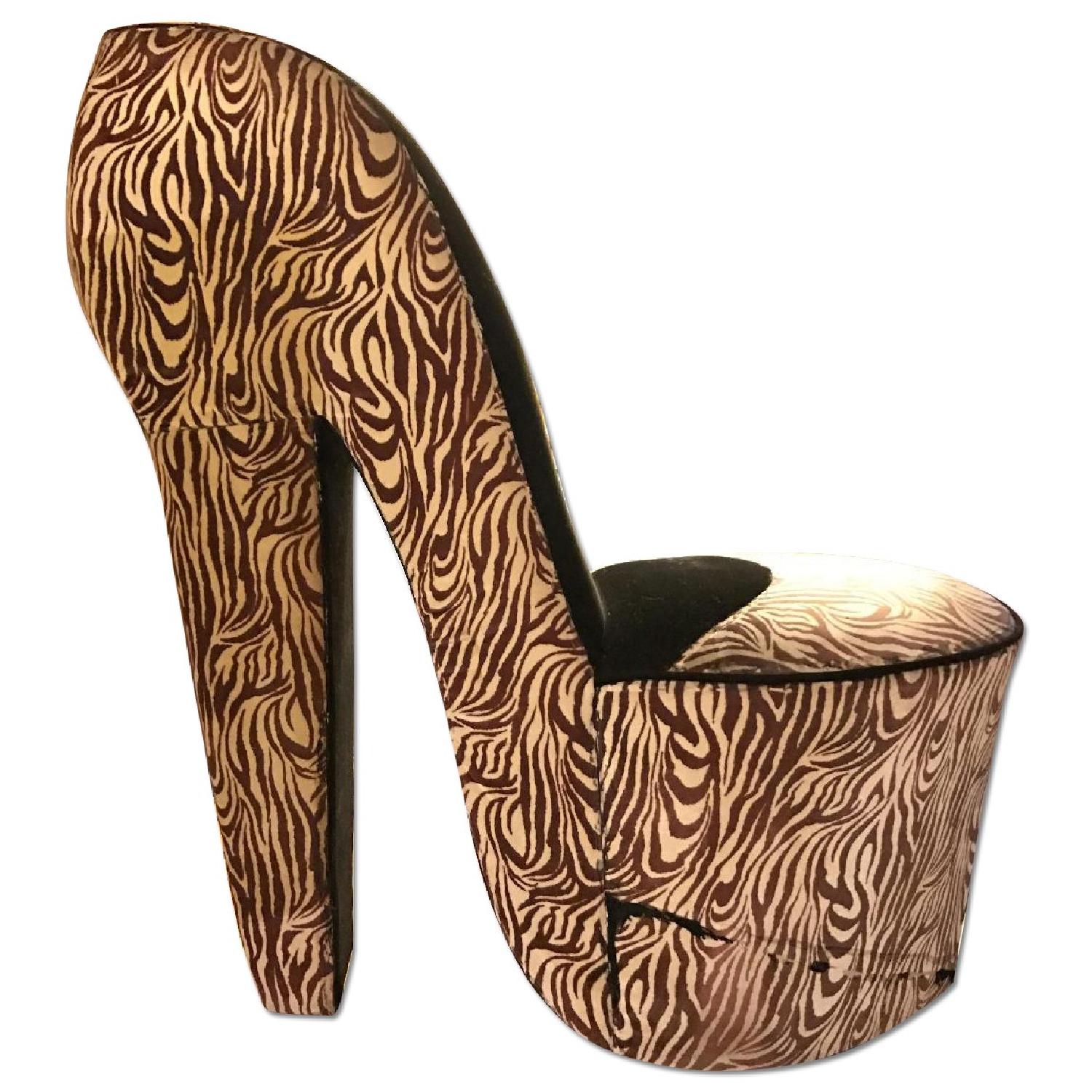 Vintage Zebra Shoe Chair AptDeco