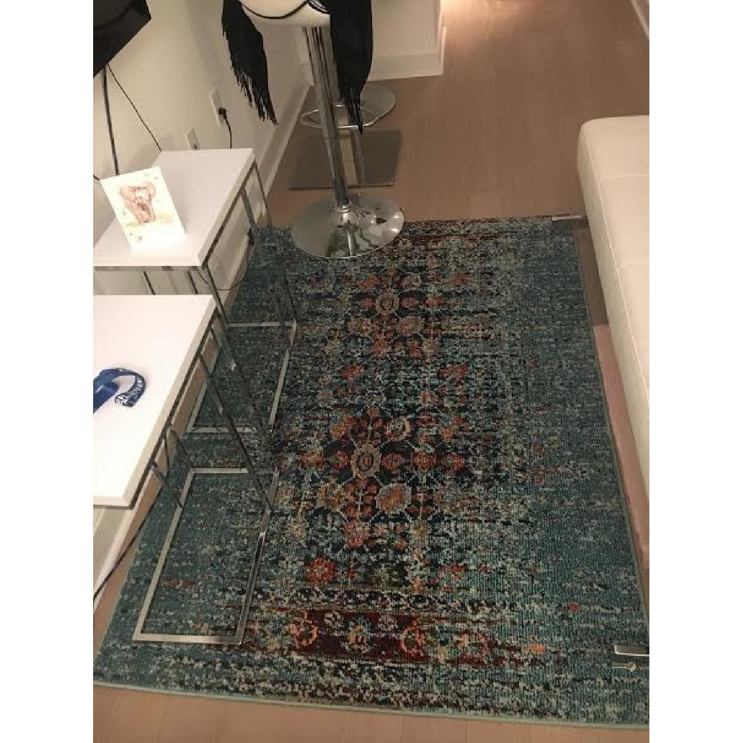 Wayfair Mercury Row Artemis Aqua Area Rug - image-2