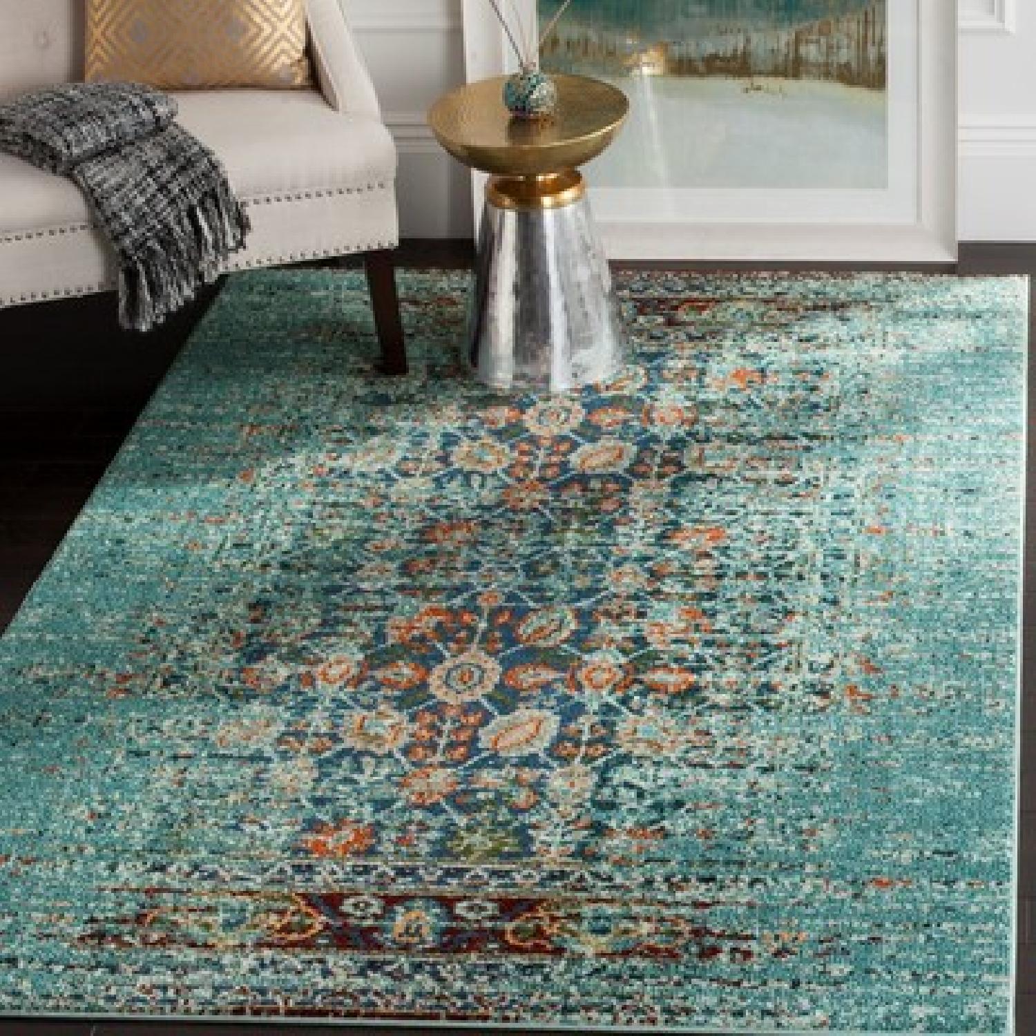 Wayfair Mercury Row Artemis Aqua Area Rug - image-4