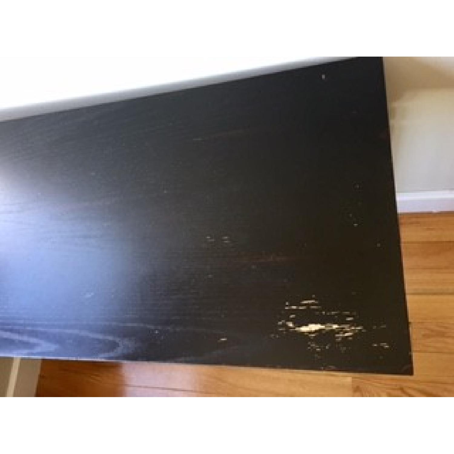 Pottery Barn Black Desk w/ Side Drawers - image-3