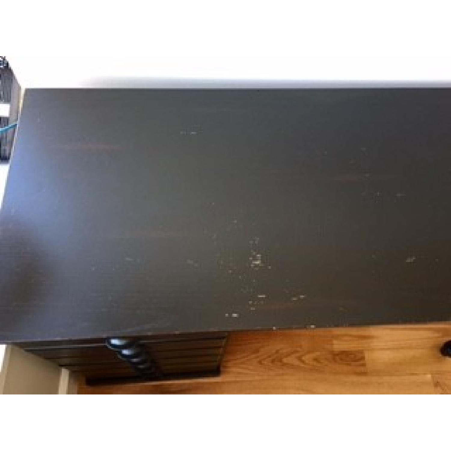 Pottery Barn Black Desk w/ Side Drawers - image-4