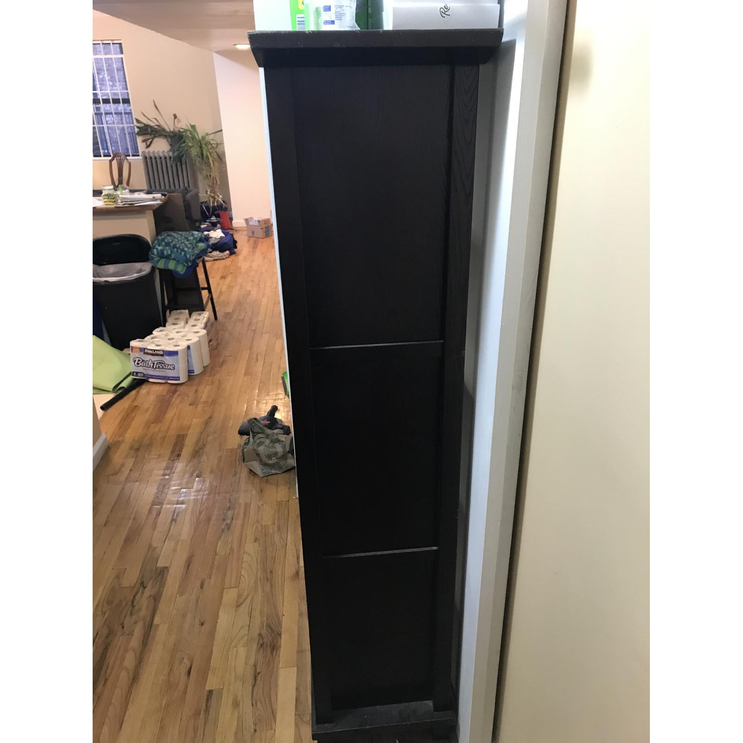 Large Dark Wood Shelving Unit - image-2