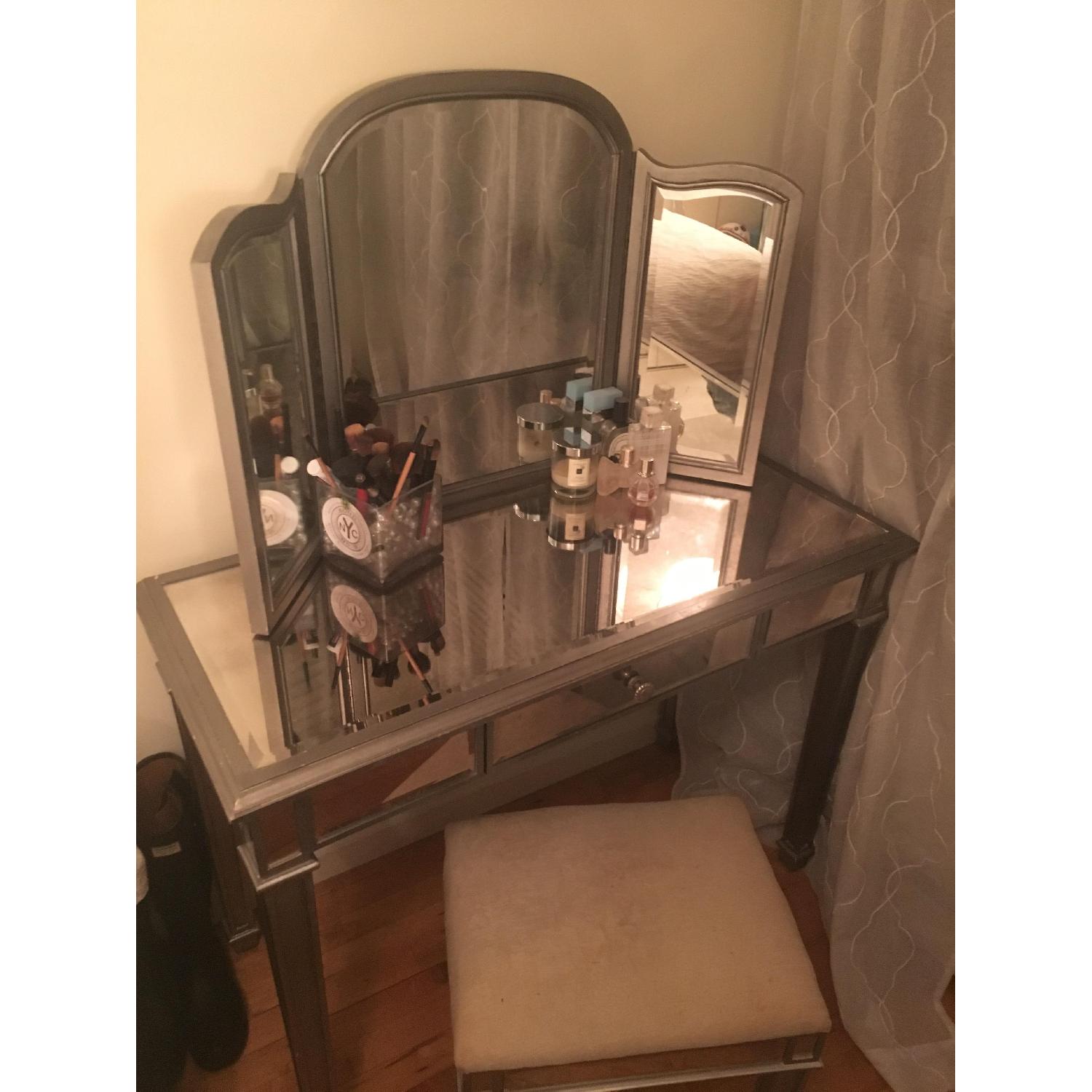 Pier 1 Hayworth Vanity & Vanity Bench - image-2