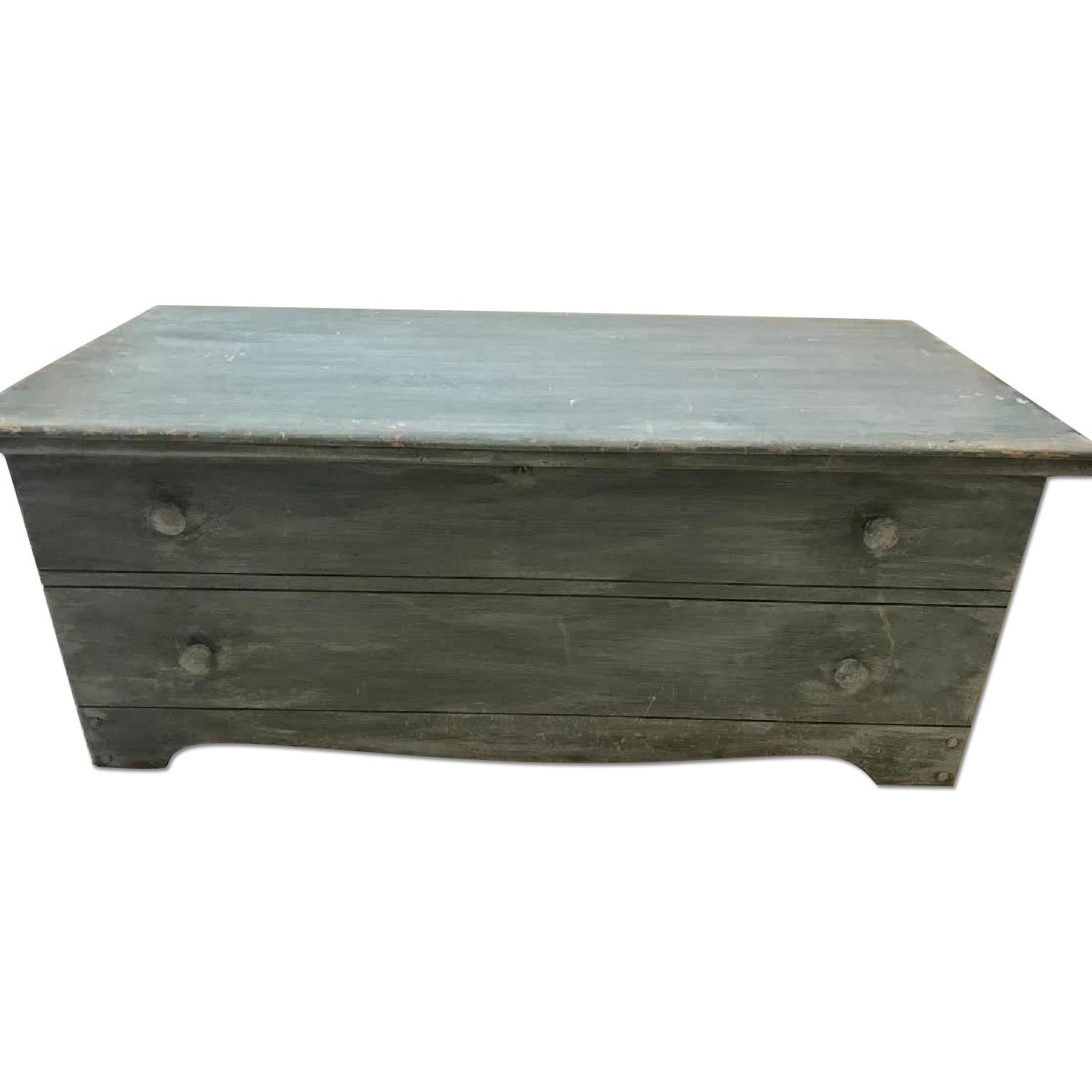 Vintage Franklin Shockey Primitive White Cedar Blanket Hope Chest - image-0