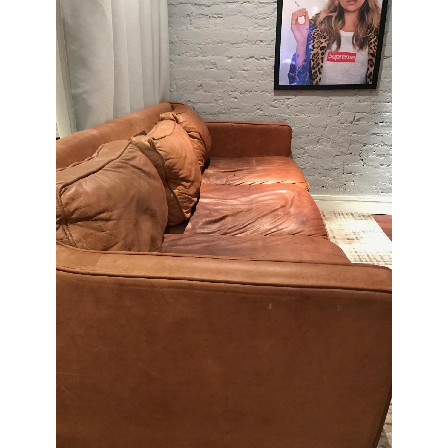 West Elm Hamilton Leather Sofa - image-2