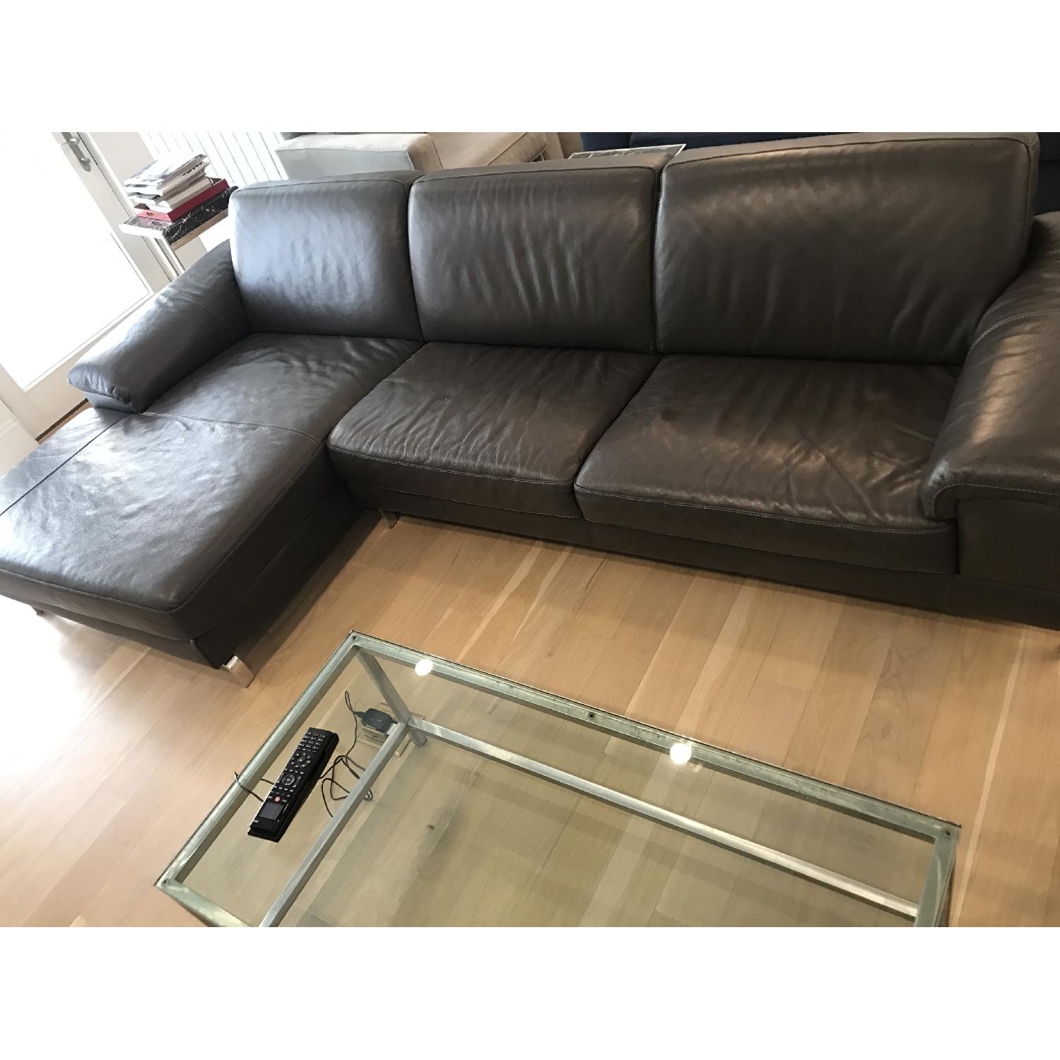 Nicoletti Dorian Italian Leather Sectional Sofa - image-3