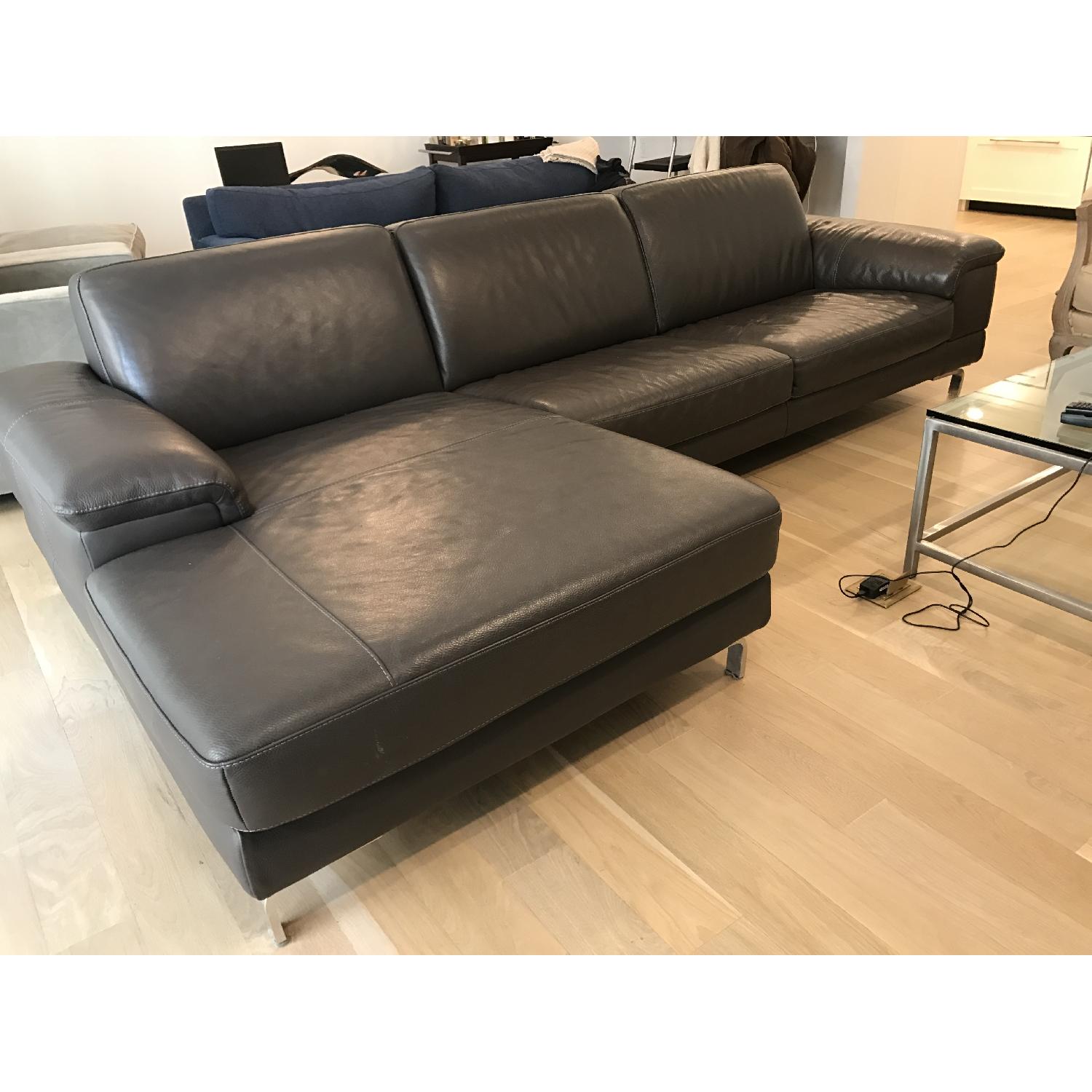 Nicoletti Dorian Italian Leather Sectional Sofa - image-4