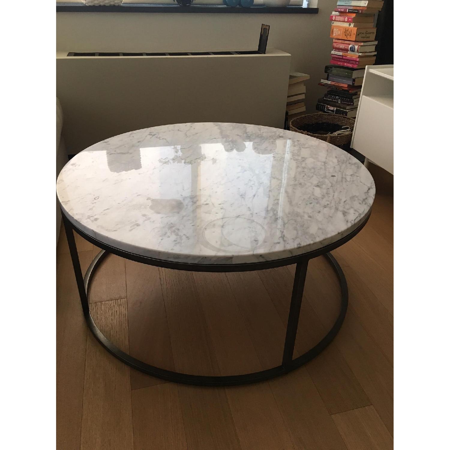 Dwell Studio Orion Coffee Table in White Marble - image-1