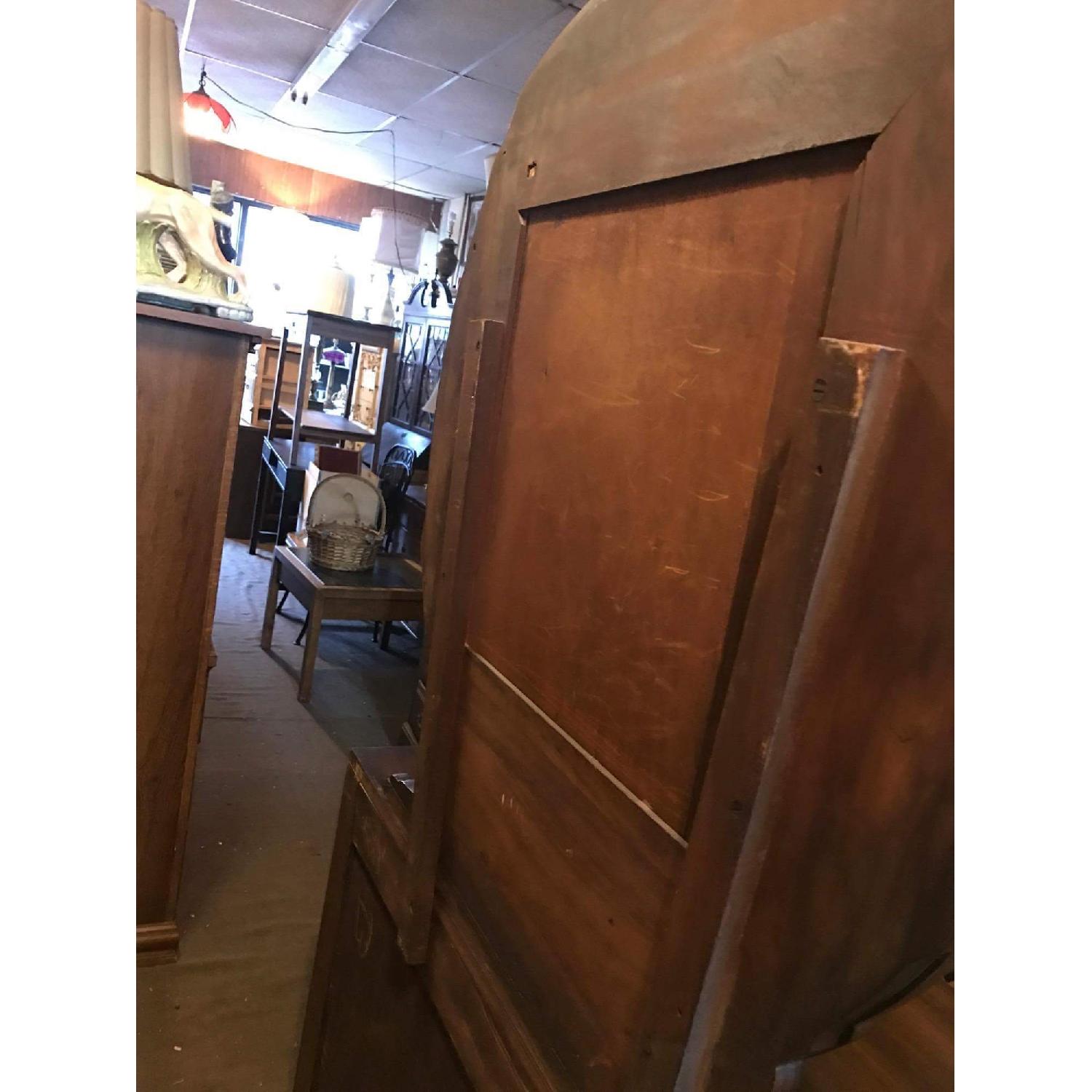 Antique 1930s Mahogany Dresser on Wheels w/ Original Handles & Mirror - image-6